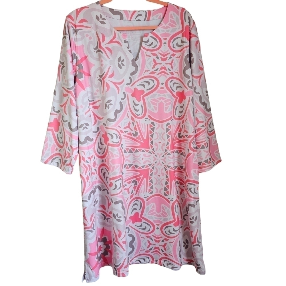 Lightbare Women's UPF 50+ 3/4 Sleeve Dress womens plus size 3x - Picture 6 of 13